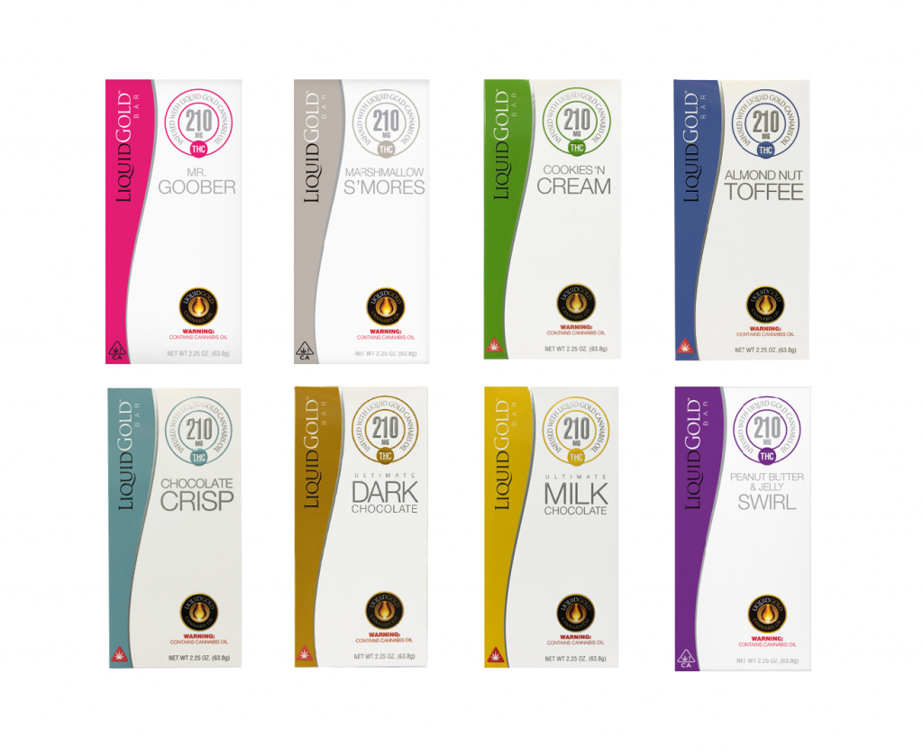 Liquid Gold Bar (210mg THC 12 flavors) Bud Man OC