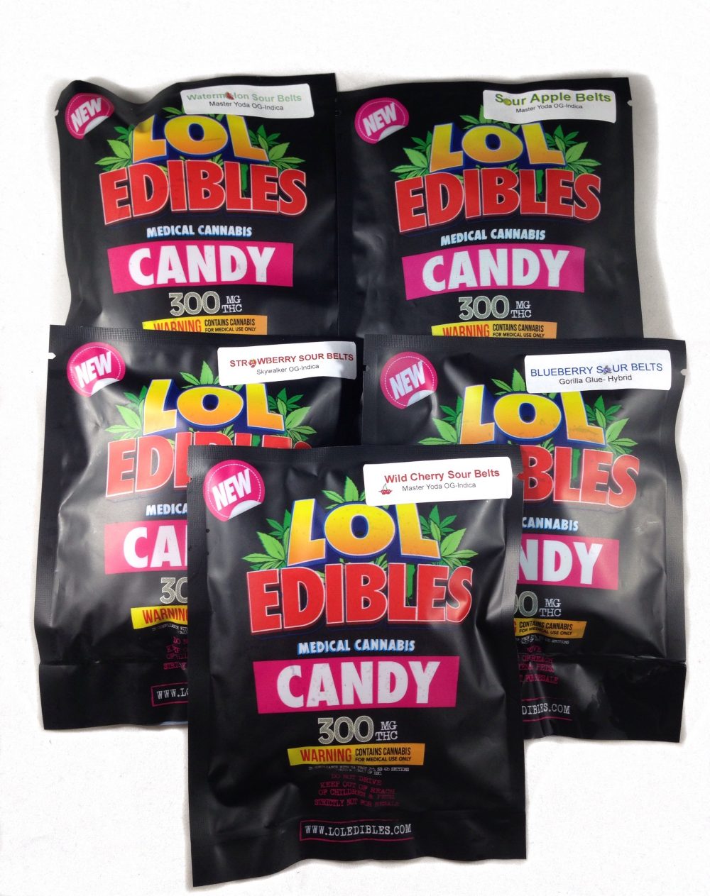 Sour Belt Candy LOL Edibles (300mg THC 5 options) Bud Man Orange County Dispensary Delivery