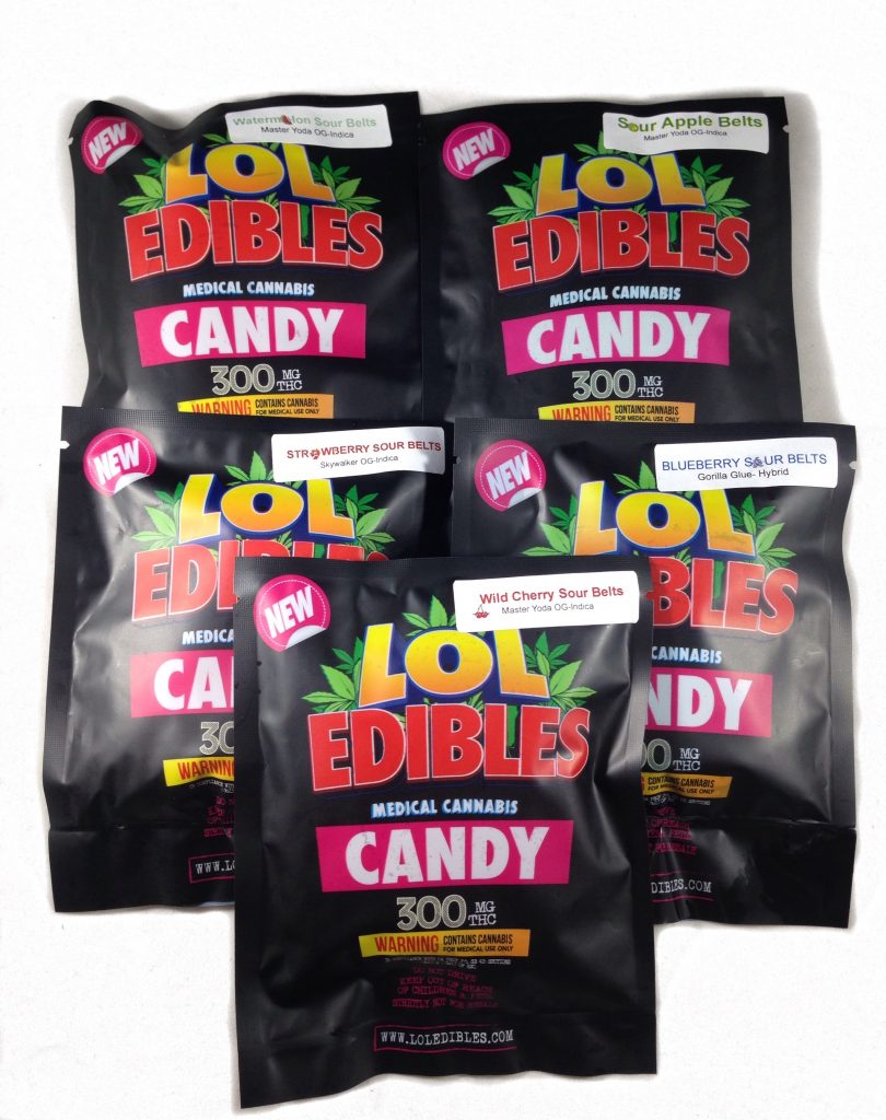 Sour Belt Candy LOL Edibles (300mg THC 5 options) Bud Man Orange