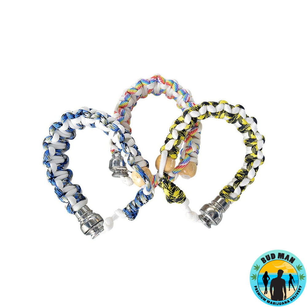 Paracord Stealth Bracelet Pipe Bud Man Orange County Dispensary Delivery