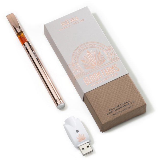 CBD Hybrid Rose Gold Highlighter 500mg Vape Cartridge with Battery Set