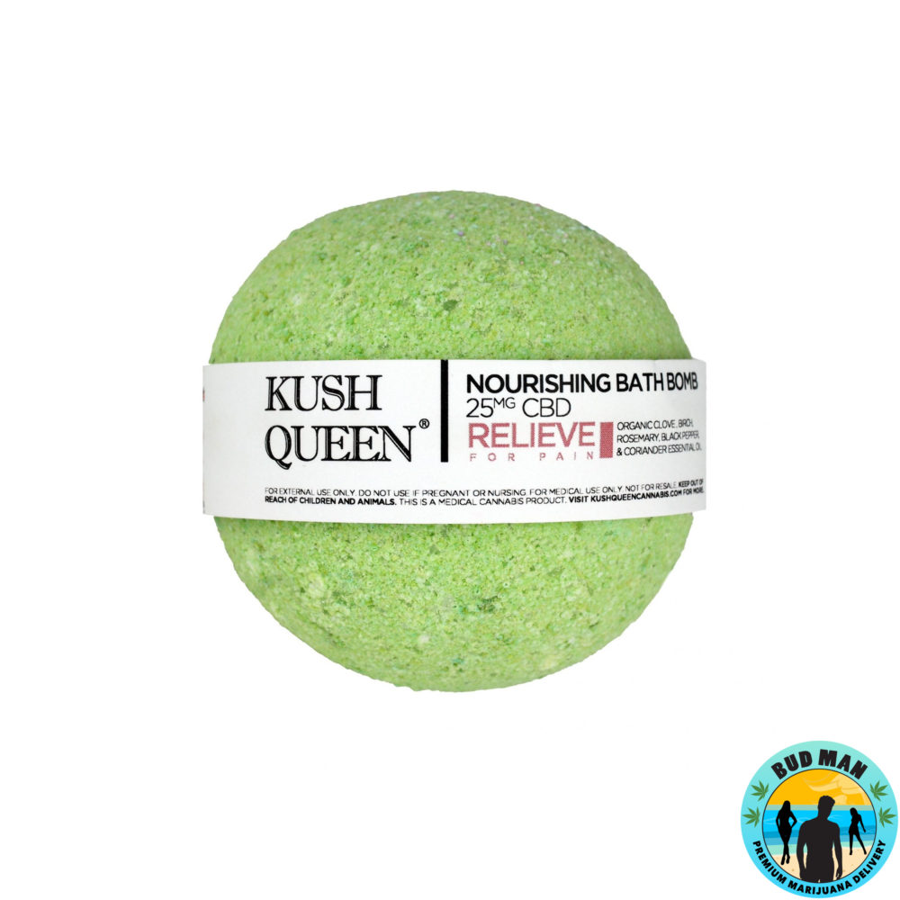 Nourishing CBD Bath Bomb Kush Queen (25mg CBD 5 options) Bud Man Orange County Dispensary