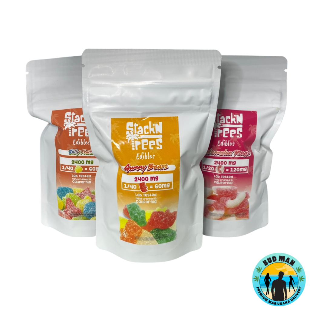 Stack N Trees Gummies (2,400mg THC 18 options) Bud Man Orange County