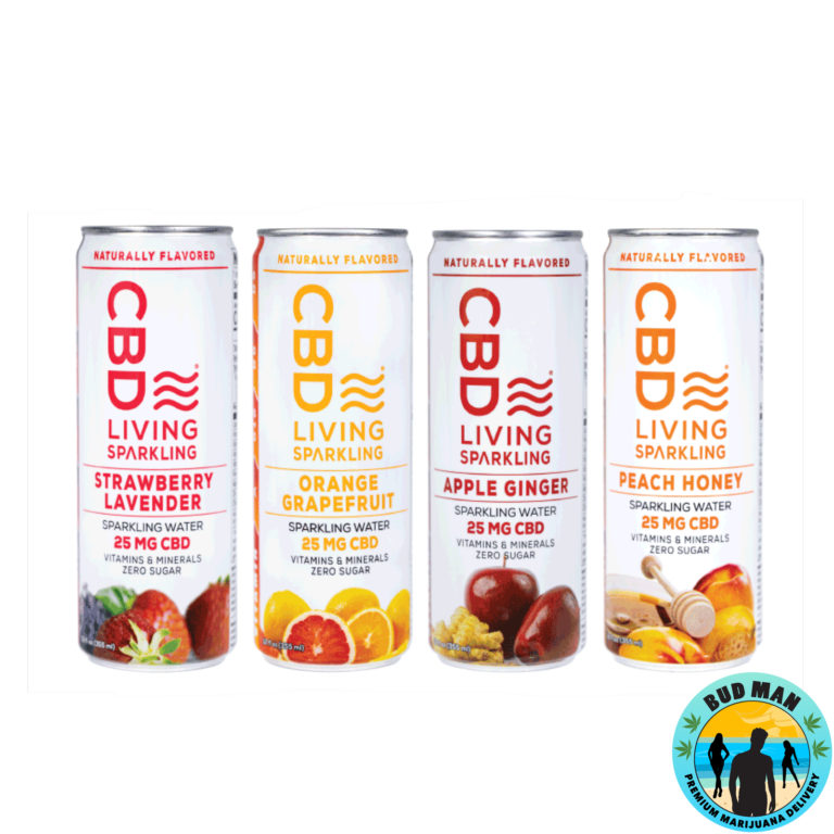 CBD Living Sparkling Water (25mg CBD – 6 options): Bud Man Orange ...