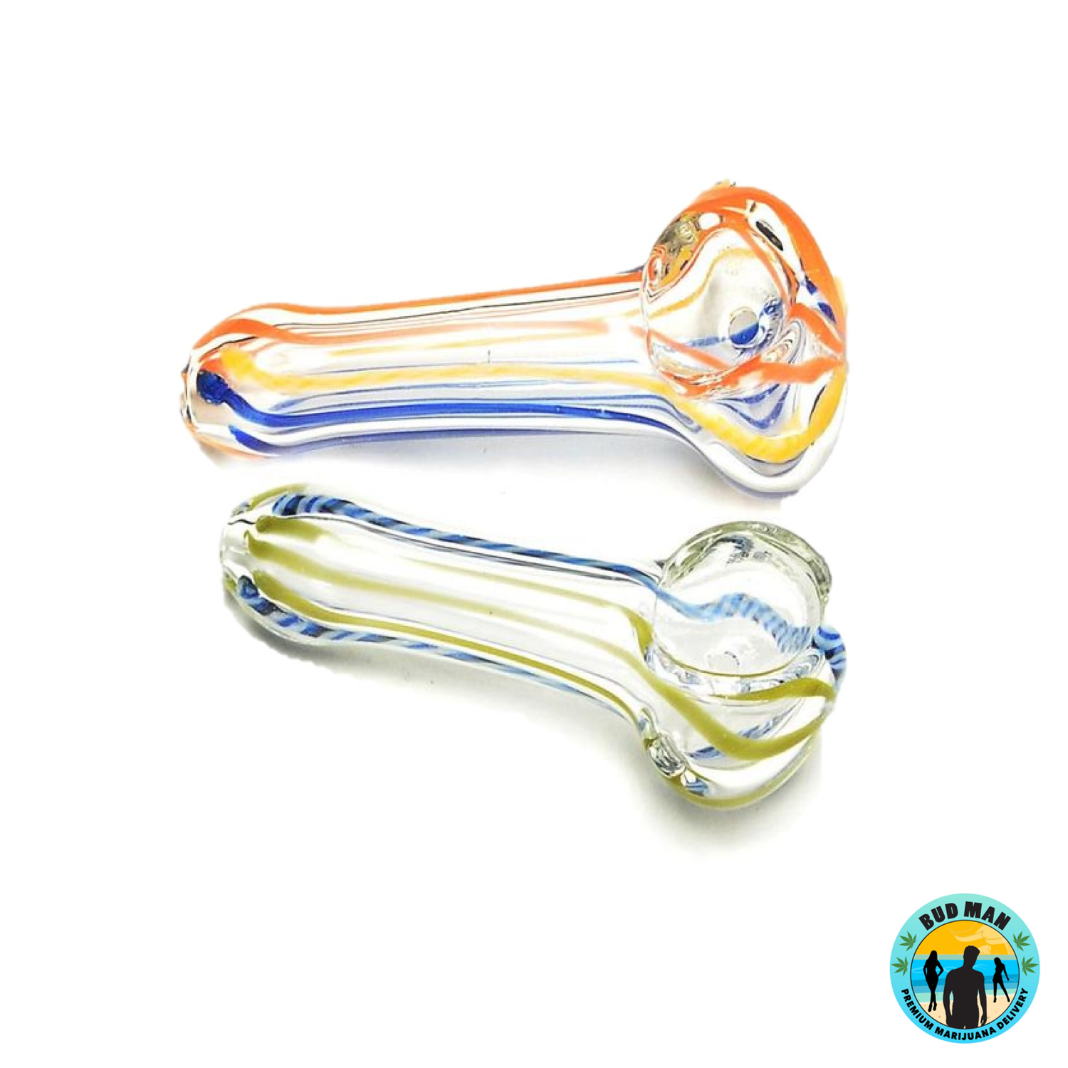 Candy Cane Swirl Spoon Hand Pipe (2 – 3 inches)