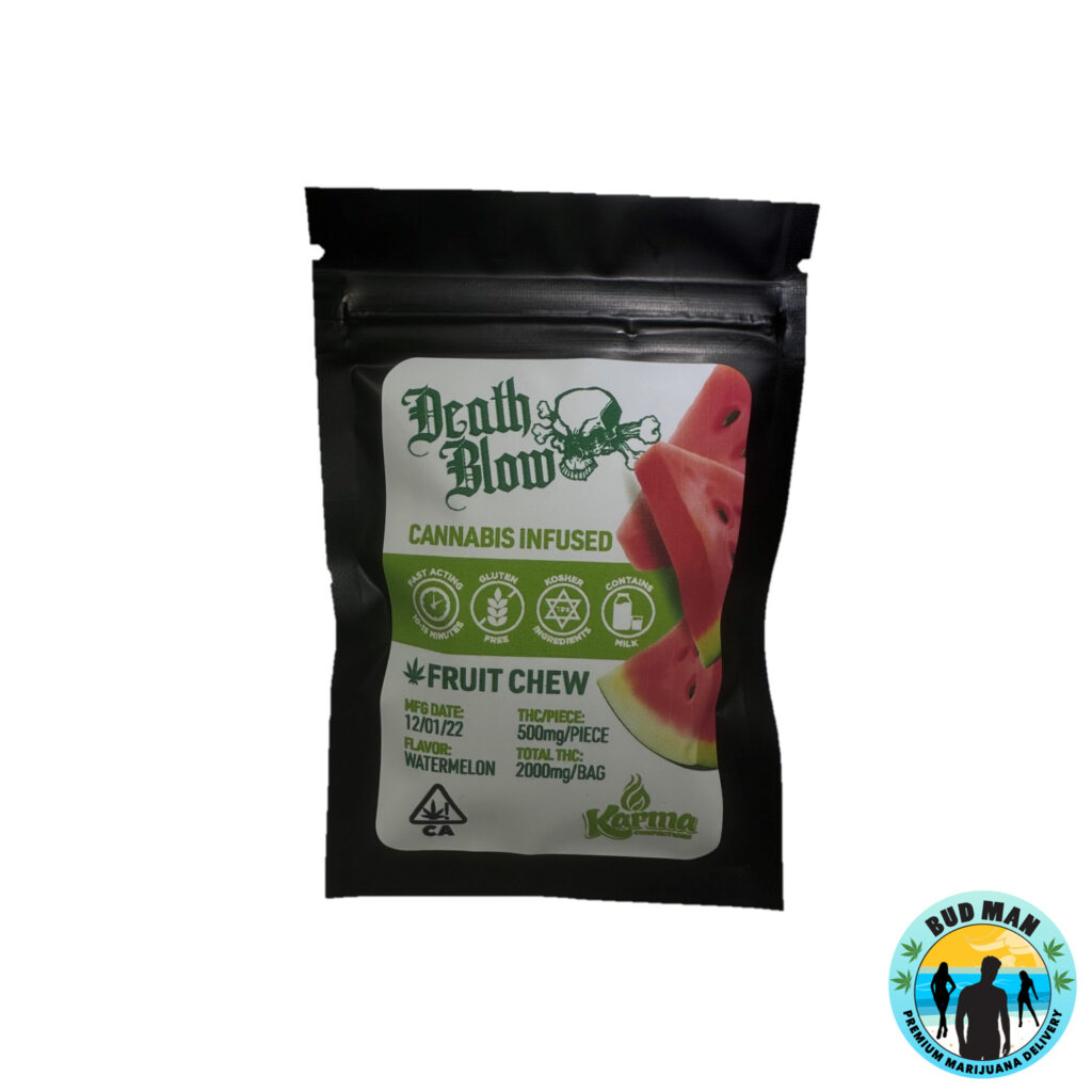 Death Blow Cannabis Infused Fruit Chews (2,000mg THC 4 options) Bud